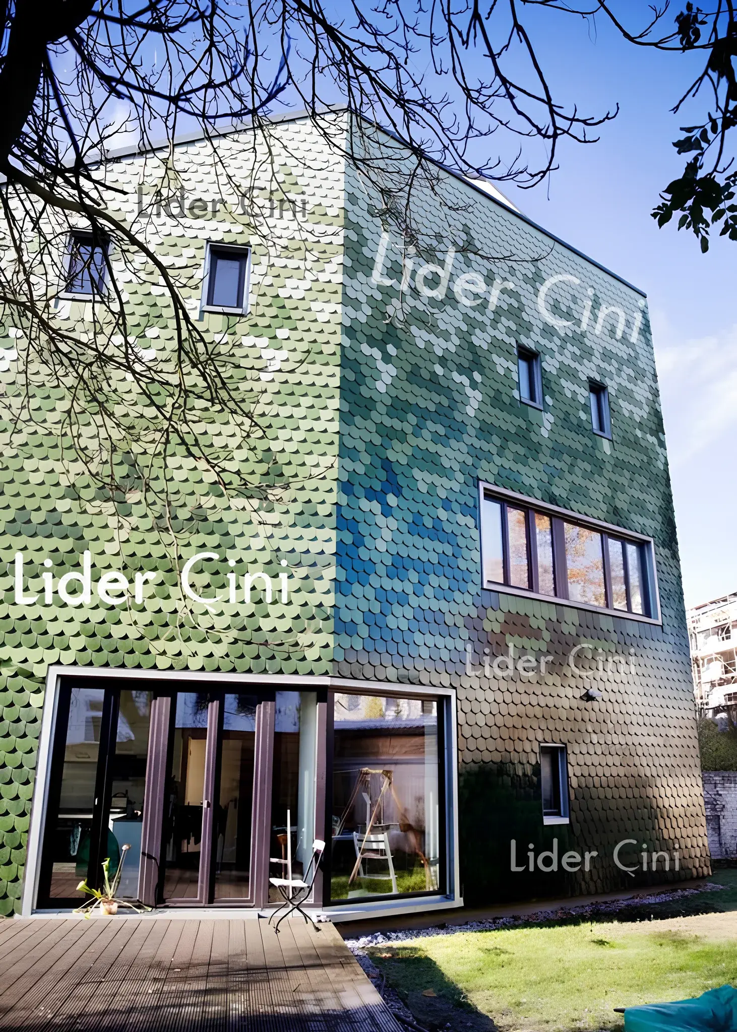 Otel/Cafe Seramikleri -09, Balık Pulu Seramik Dış Cephe Kaplama Projemiz, Lider Çini Dokunuşuyla