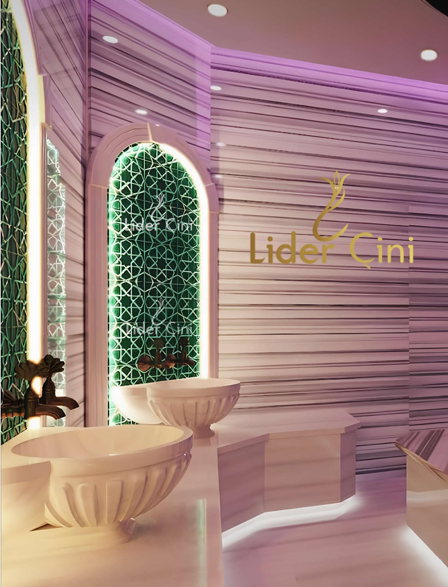 Hamam Çinileri-11, Lider Çini, 60x120 İznik Çini Desenli Türk Hamamı Çinisi, Hamam Projeleri, Hamam Mimari Proje