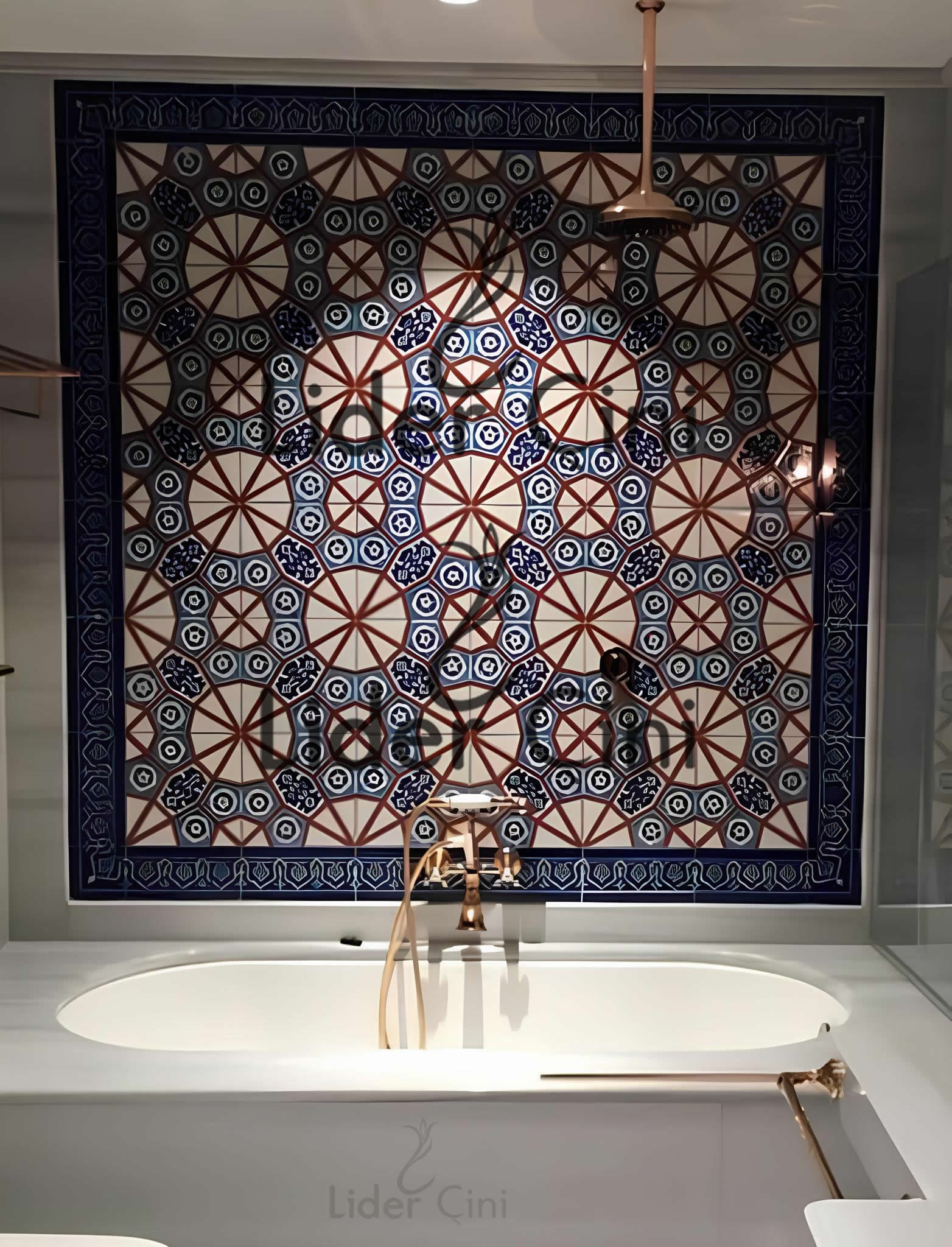Hamam Çinileri-31, Lider Çini, 80x160 Turkuaz Hamam Kurna Çinileri,